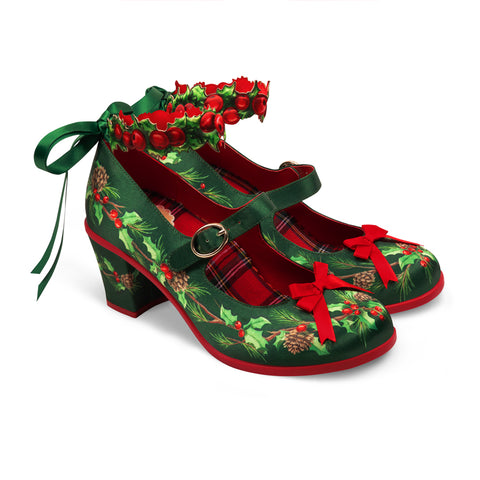 Chocolaticas® Christmas Eve Mid Heels Women's Mary Jane Pump