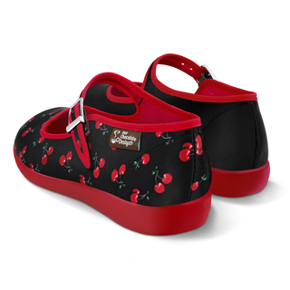 Cherry Black Women's Mary Jane Flats