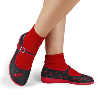 Cherry Black Women's Mary Jane Flats