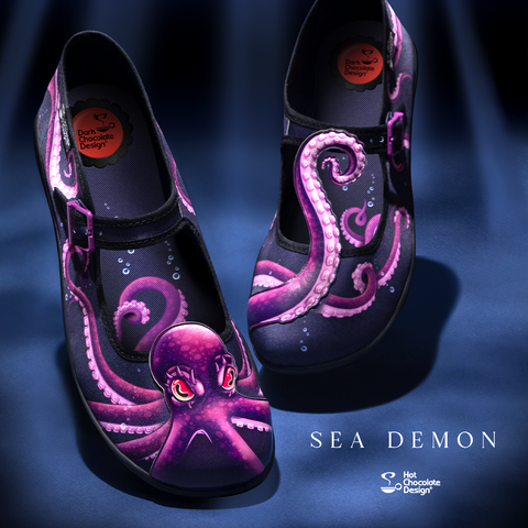 Chocolaticas® Sea Demon Women's Mary Jane Flat